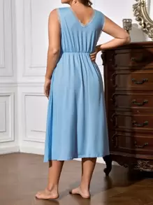 大碼蕾絲邊睡裙