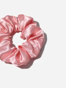Solid Minimalist Scrunchie Casual,Pink Accessories Scrunchies Hair Ties Scrunchy Hair Ties Ponytail - Pink - View 2