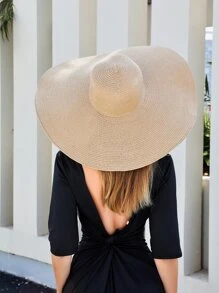 Mũ rơm rắn - Màu Khaki - Xem 2