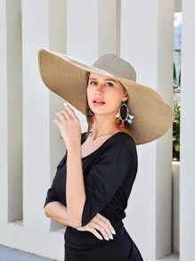 Mũ rơm rắn - Màu Khaki - Xem 5