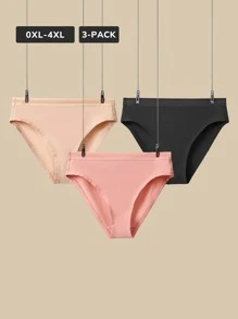 LUVLETTE 大碼3入組套高腰棉比基尼