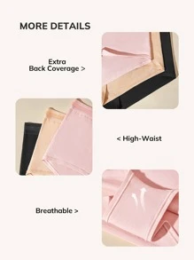 LUVLETTE Plus 3-Pack High Rise Cotton Boyshorts - Multicolor - View 4