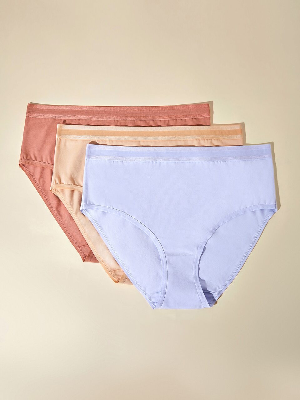 Plus 3-Pack Comfortable Cotton High-Waist Briefs Women Underwear Panties Set