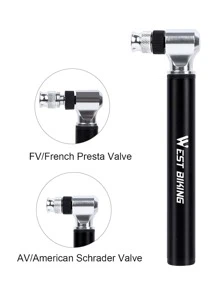 WEST BIKING 1入組自行車打氣筒 - 黑色 - 查看 4