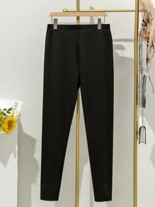 Mulvari Plus Slogan Graphic Drop Shoulder Split Hem Tee & Leggings - Multicolor - View 5