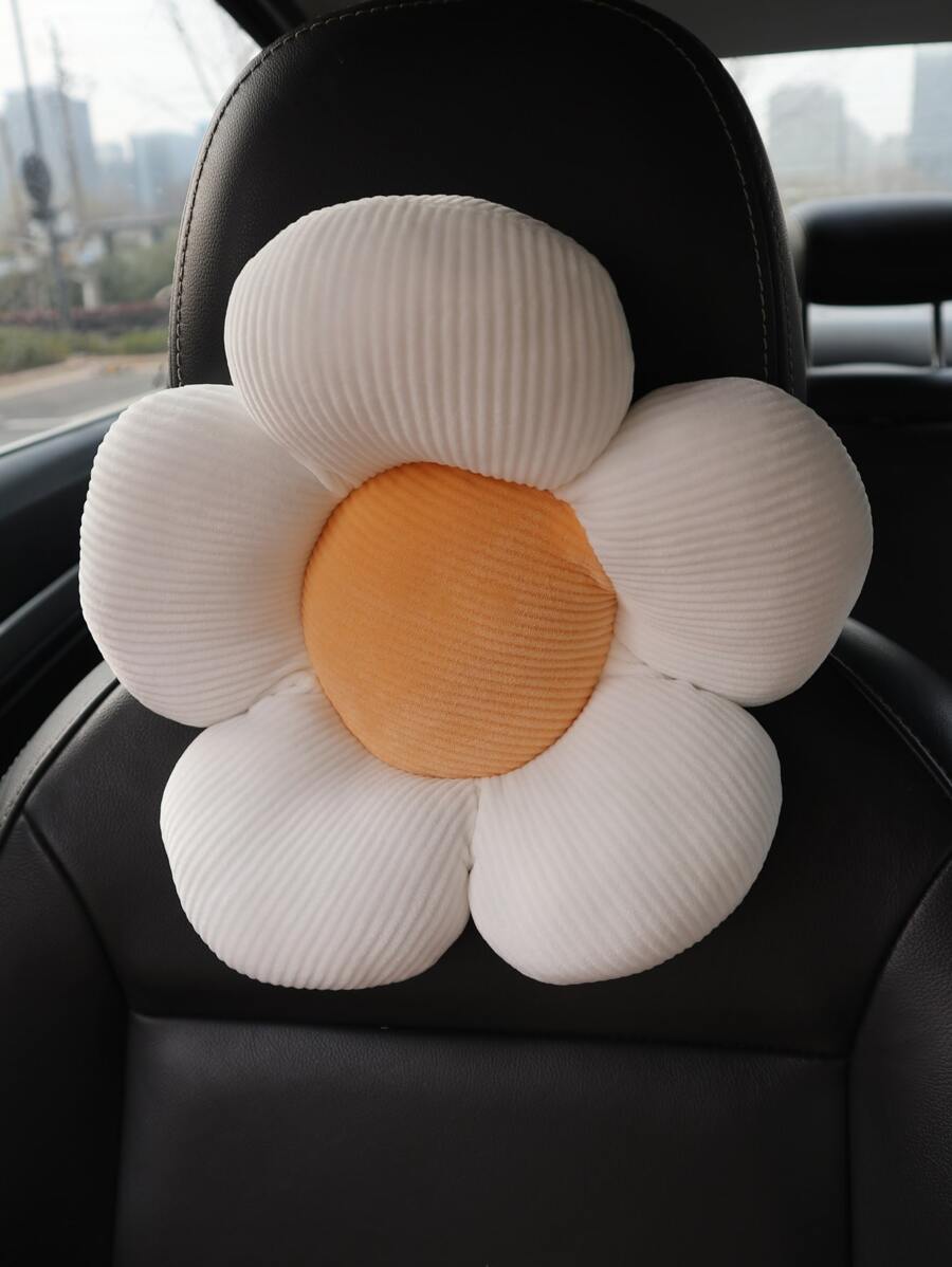 1入組花朵設計織物車頸枕 - 彩色 - 查看 1