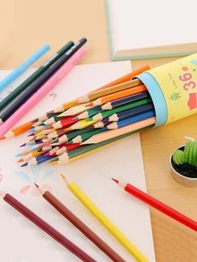 36 piezas de madera de colores lápiz - Multicolor - Ver 1