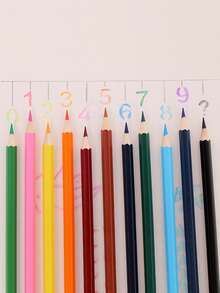 36 piezas de madera de colores lápiz - Multicolor - Ver 2