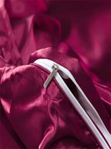 3pcs/set Burgundy Duvet Cover Set(1 Duvet Cover & 2 Pillowcase), Minimalist Polyester Bedding Set For All Season - Burgundy - View 6