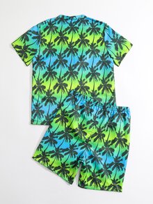 Boys Tropical Print Beach Swimsuit - Multicolor - View 2