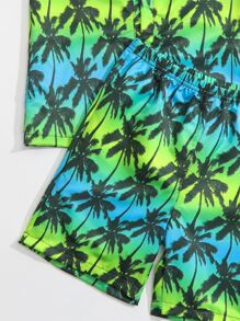 Boys Tropical Print Beach Swimsuit - Multicolor - View 4