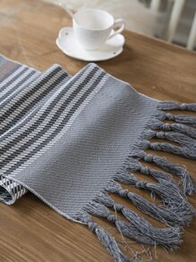 1 Họa Tiết Sọc Tua Rua Trang Trí Bàn Á Hậu Hiện Đại Dạ Nỉ Thiết Kế Vải Tua Rua Trang Trí Bàn Ăn Á Hậu Cho Hộ Gia Đình - Nhiều màu - Xem 2