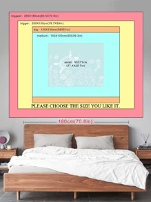1 Vải Thảm Hiện Đại Họa Tiết Con Rùa Thảm Poster Treo Tường Cho Phòng Ngủ Thẩm Mỹ - Nhiều màu - Xem 3