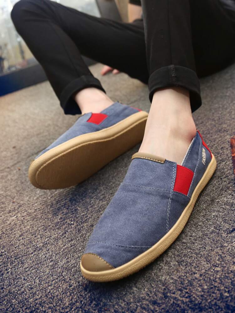 color block slip on sneakers