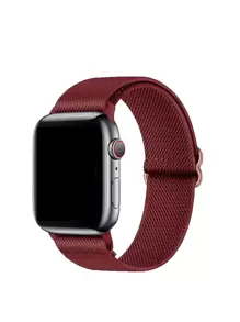 1 条 18mm20mm22mm 纯色可调节长度尼龙环弹性表带兼容三星 Galaxy Watch 6/5/4 40mm 44mm，弹力表带兼容 Galaxy Watch 5 Pro Band 45mm/Watch 4 Classic/6classic 42mm 46mm/Active 2，尼龙编织弹性兼容华为 GT4/GT3/GT2/Watch 4/Garmin Watch/Amazfit 智能表带，柔软可调节尼龙透气运动表带兼容 表带 38/40/41mm 42/44/45/49mm，兼容 表带系列 9 8 7 6 5 4 3 2 1，尼龙替换手链适用于 Fitbit Versa2versa3/4 Charge5/Charge6 表带 - 酒紅色 - 查看 2