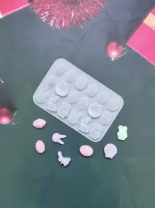 1 Khuôn Kẹo Silicon, Hiện Đại Trứng Phục Sinh & Thỏ Thiết Kế Khuôn Kẹo Cho Gia Đình - trắng - Xem 1