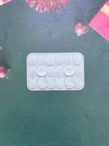 1 Khuôn Kẹo Silicon, Hiện Đại Trứng Phục Sinh & Thỏ Thiết Kế Khuôn Kẹo Cho Gia Đình - trắng - Xem 3