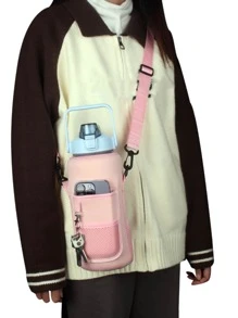 1入組2000毫升水瓶帶1入組水瓶蓋現代漸層便攜式水瓶和戶外瓶蓋套裝 - 紫色 - 查看 8