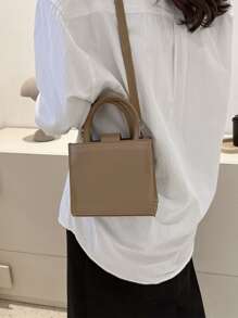 迷你雙把手方包優雅手提包