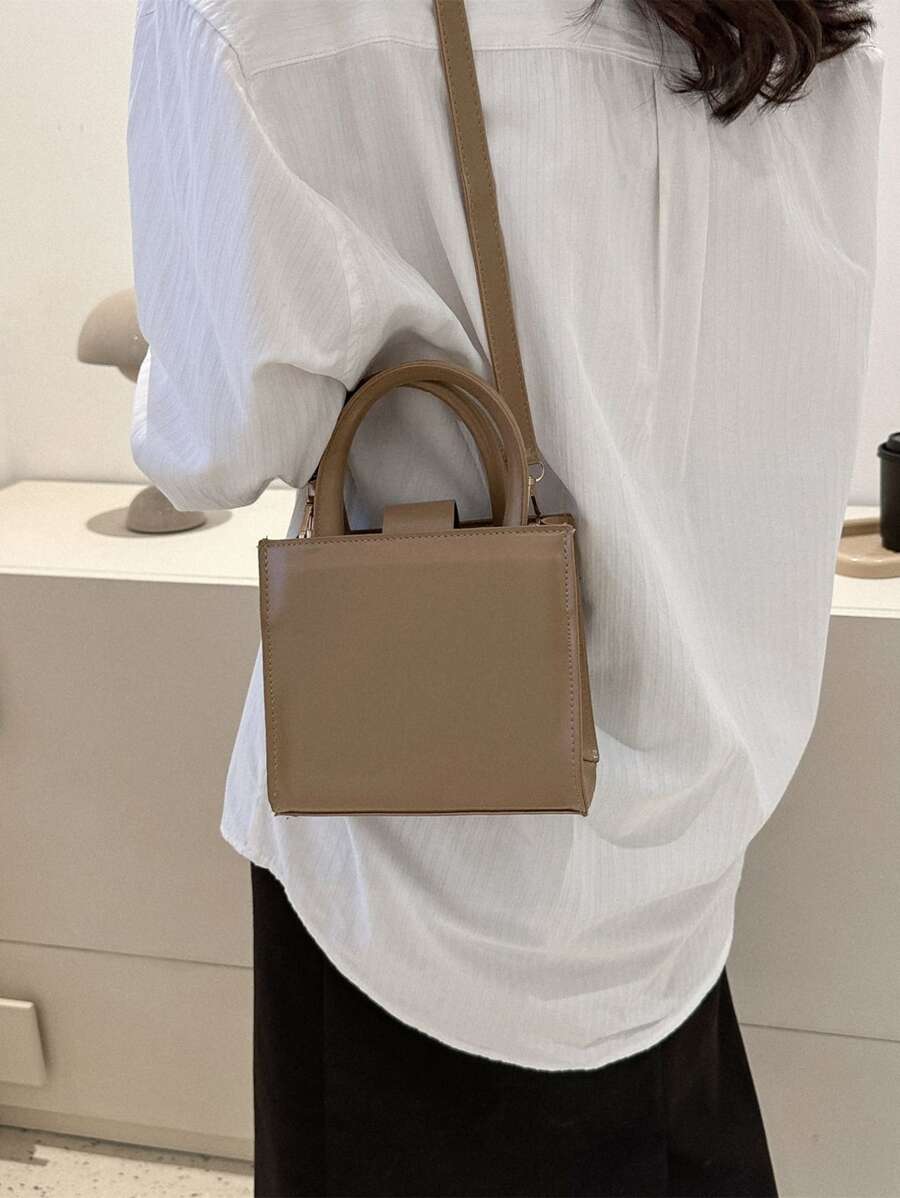 迷你雙把手方包優雅手提包