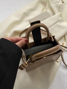 迷你雙把手方包優雅手提包