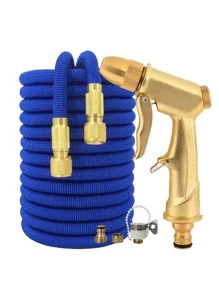 5pcs High-pressure Water Gun & Hose Set, TPE Water Pipe For Garden - Multicolor - View 1