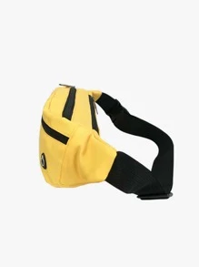 Zipper Bum Bag Yellow Waist Bag - Yellow - View 4