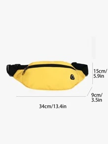 Zipper Bum Bag Yellow Waist Bag - Yellow - View 7