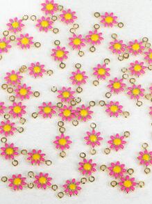 50 piezas/set Accesorio de joya DIY con diseño de flor - Multicolor - Ver 1