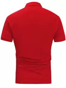 Manfinity Homme 男士素色POLO衫 - 紅色 - 查看 2