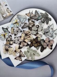 40 piezas Pegatina con patrón de mariposa pegatinas papelería manualidades libro de sticker estikers - Multicolor - Ver 1