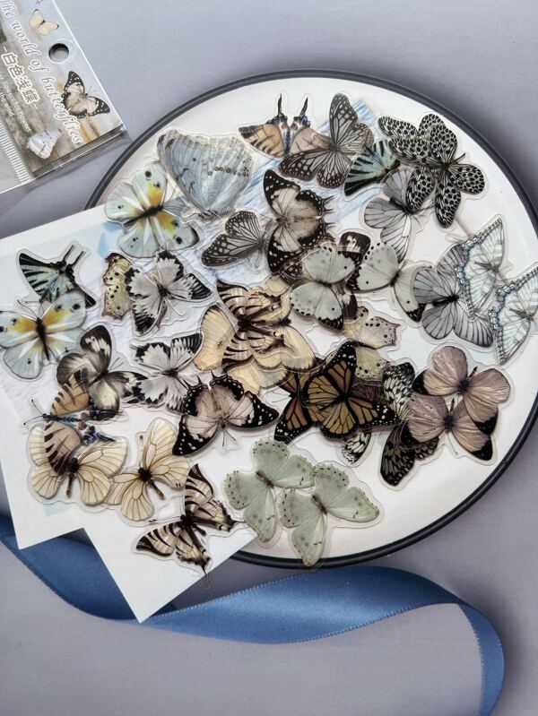 ملصق جرافيك الفراشة 40 قطعة