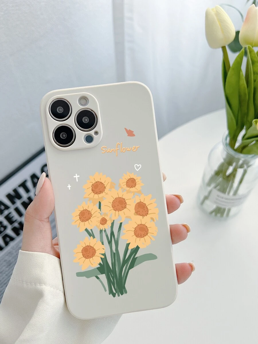 向日葵圖案手機殼 - 彩色 - 查看 1