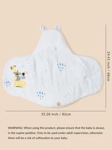 1 cái Chăn Hoạt Hình Hình Thú Thêu Tai 3D Trang Trí Chăn Quấn Cho Bé - Nhiều màu - Xem 3