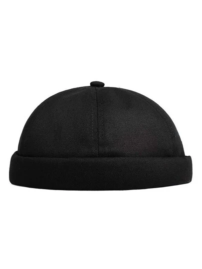 1pc Men Solid Docker Casual Hat For Outdoor
