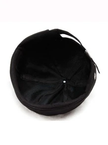 1pc Men Solid Docker Casual Hat For Outdoor - Black - View 3
