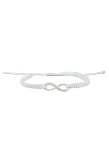 2 piezas Pulsera pareja con diseño de infinito - Plateado - Ver 3