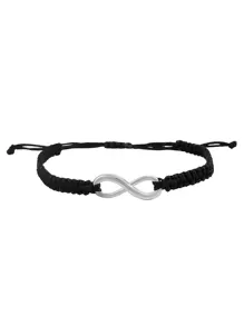 2 piezas Pulsera pareja con diseño de infinito - Plateado - Ver 4