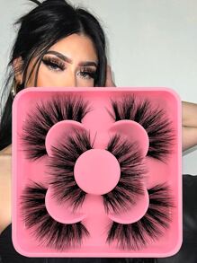 3對全假睫毛20毫米豐盈睫毛蓬鬆條假睫毛睫毛 - 黑色 - 查看 1