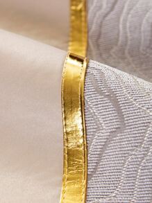 1pc Polyester Sofa Towel, European Style Chevron Pattern Contrast Trim Anti-slip Sofa Cover Blanket For All Season - Light Grey - View 5