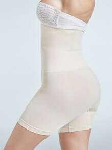 素色高腰塑形短褲