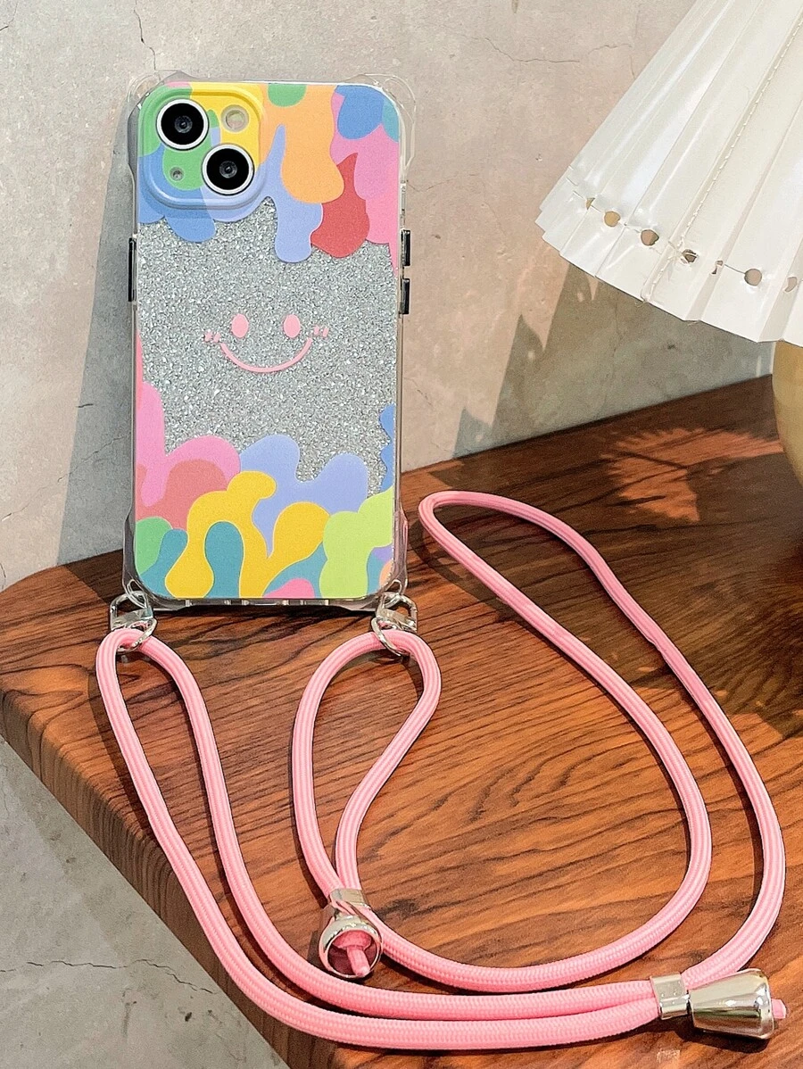 Funda para móvil de sonrisa cara con acollador