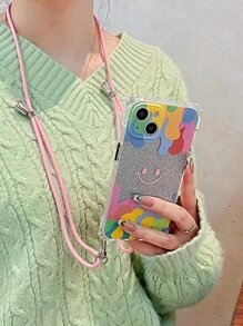 Funda para móvil de sonrisa cara con acollador