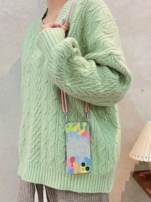 Funda para móvil de sonrisa cara con acollador