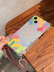 Funda para móvil de sonrisa cara con acollador