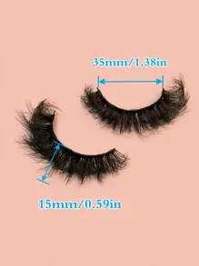Asiteo 3 Pairs Full Strip Lashes Fluffy Short Natural Thick Soft Volume Long Lasting Wispy False Eyelashes Strip Lashes, Lashes, Eyelashes, Fake Lashes - Black - View 9