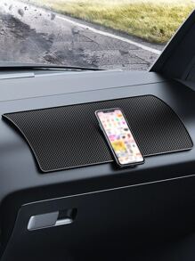 1pc Multifunction Non-slip Car Pad - Black - View 1