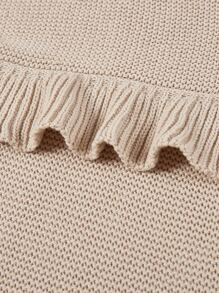 1pc Baby Ruffle Decor Quấn Chăn Tình Yêu Valentine - Màu Khaki - Xem 5