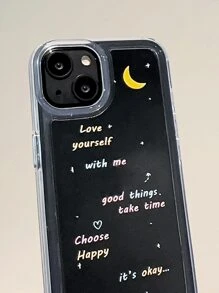 字母圖案透明防摔手機殼 - 彩色 - 查看 4