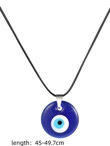 Eye Charm Necklace - Royal Blue - View 3